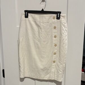 Loft White Pencil Skirt